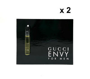 Gucci Envy for Men 1 ml/.03 oz Eau de Toilette Sample Vial (Lot of 2)