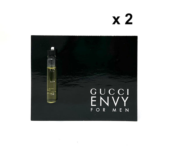 Gucci Envy for Men 1 ml/.03 oz Eau de Toilette Sample Vial (Lot of 2)