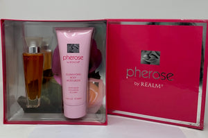 Pherose by Realm for Women 2 Piece Set: 1.7 oz Eau de Parfum + 6.8 oz Illuminating Body Moisturizer