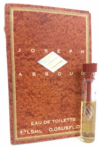 Joseph Abboud for Men 1.5 ml/.05 oz each Eau de Toilette Sample Vial Low Fill( Lot of 3) - FragranceAndBeauty.com