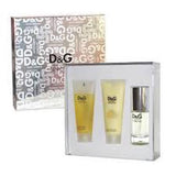 D&G Feminine Dolce & Gabbana Women 3-Piece Set: 1.7oz EDT, 3.4oz Body Milk + Gel - FragranceAndBeauty.com