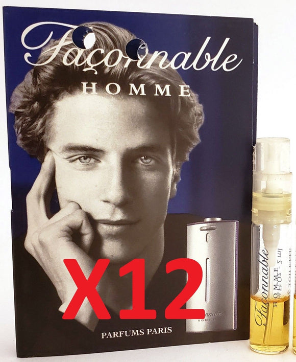 Faconnable Homme Elizabeth Arden Men 2 ml/.06 oz EDT Spray Vial Low Fill (Lot of 12) - FragranceAndBeauty.com