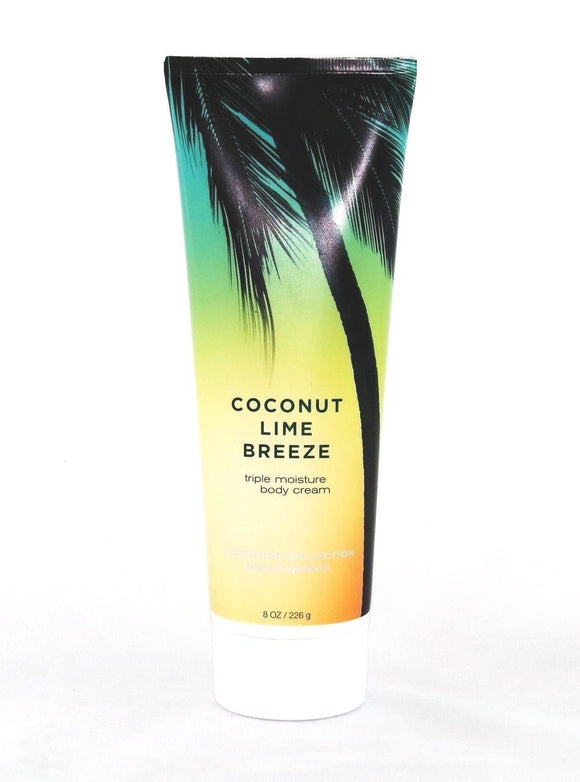 Coconut Lime Breeze by Bath Body Works 8 oz Triple Moisture Cream Retired - FragranceAndBeauty.com