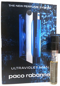 Ultraviolet Man by Paco Rabanne for Men 1.5 ml/.05 oz EDT Spray Vial Low Fill (Lot of 3) - FragranceAndBeauty.com