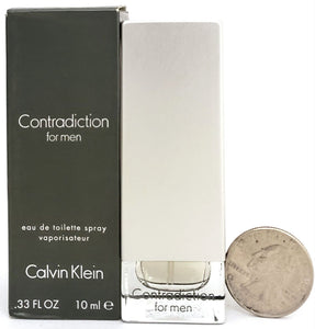 Contradiction by Calvin Klein for Men 10 ml/.33 oz Eau de Toilette Miniature Spray - FragranceAndBeauty.com