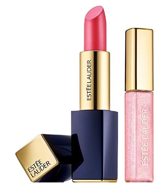 Estee Lauder Pure Color Envy Duo: Lipstick 220 Powerful, Gloss 49 Frivolous Pink - FragranceAndBeauty.com