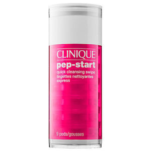 Clinique Pep-Start Quick Cleansing Swipes 9 Pods/Capsules Full Size - FragranceAndBeauty.com