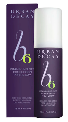 Urban Decay B6 Vitamin-Infused Complexion Prep Spray 4 oz Redness Reducing Pore Minimizing Oil Absorbing