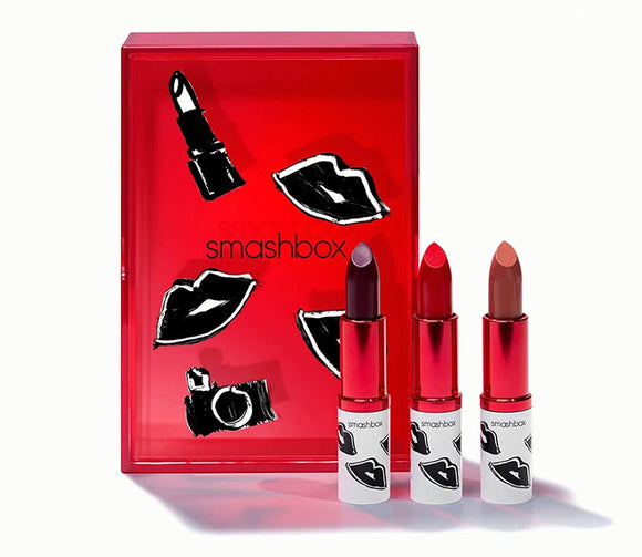 Smashbox Be Legendary Lipstick Trio Set(Black Cherry, Easy, Get Fired) 3g/0.1 oz Each