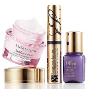 Estee Lauder 3-Piece Set Beautiful Eyes Lifting & Firming Resilience Lift Eye .5 oz, Perfectionist [Cp+R], Mascara