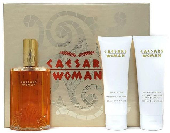 Caesars Woman (Vintage) Caesars World Women 3pc Set: 3.3oz Extravagant Cologne, Lotion + Shower Gel - FragranceAndBeauty.com