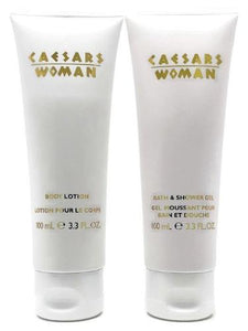 Caesars Woman (Original) by Caesars World 2-Piece Set: 3.3 oz Body Lotion, Bath & Shower Gel Unboxed - FragranceAndBeauty.com