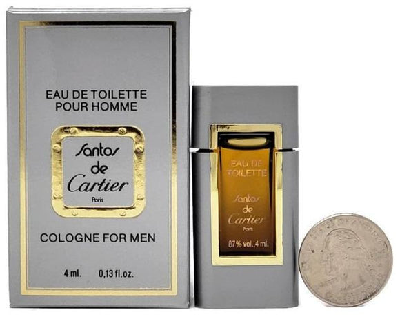 Santos de Cartier (Vintage) for Men 4 ml/.13 oz Eau de Toilette Miniature Splash - FragranceAndBeauty.com