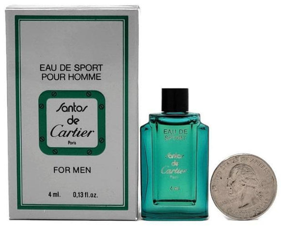 Santos de Cartier (Vintage) for Men 4 ml/.13 oz Eau de Sport Miniature Splash - FragranceAndBeauty.com