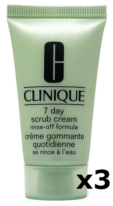 Clinique 7 Day Scrub Cream 30 ml/1 oz Deluxe Sample (Lot of 3) - FragranceAndBeauty.com