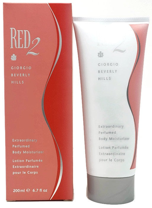 Giorgio Beverly Hills Red 2 for Women 6.7 oz Extraordinary Perfumed Body Moisturizer - FragranceAndBeauty.com
