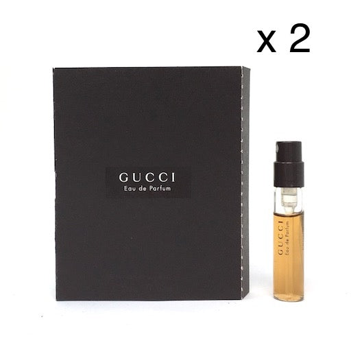 Gucci (Brown) for Women 2 ml/.07 oz Eau de Parfum Sample Vial Spray (Lot of 2)