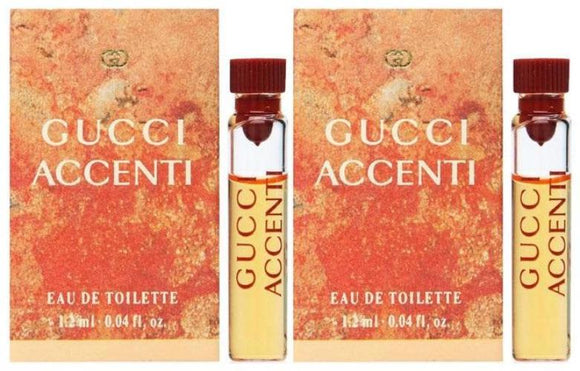 Accenti by Gucci for Women 1.2 ml/.04 oz Eau de Toilette Splash Vial (Lot of 2) - FragranceAndBeauty.com