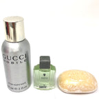Gucci Nobile  by Gucci for Men 3-Piece Set: 5 ml/0.17 oz Eau de Toilette Mini,  1 oz Soap, 2 oz After Shave Balm