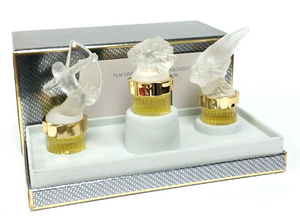 Lalique for Men 3-Piece Set Mascot Miniature Coffret Collectible Set Limited Edition