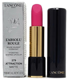 Lancome L'Absolu Rouge Hydrating Shaping Lipcolor/Lipstick (Attraction MATTE) 3.4 g/.12 oz Full Size - FragranceAndBeauty.com