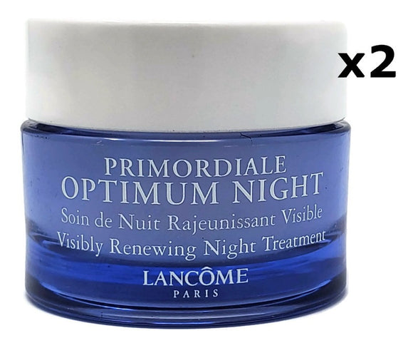 Lancome Primordiale Optimum Night Visibly Renewing Night Treatment 12.9 g/.46 oz each Deluxe Sample (Lot of 2) - FragranceAndBeauty.com