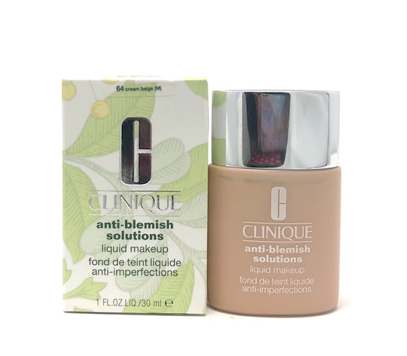 Clinique Anti-Blemish Solutions Liquid Makeup (Cream Beige 64) 1 oz - FragranceAndBeauty.com