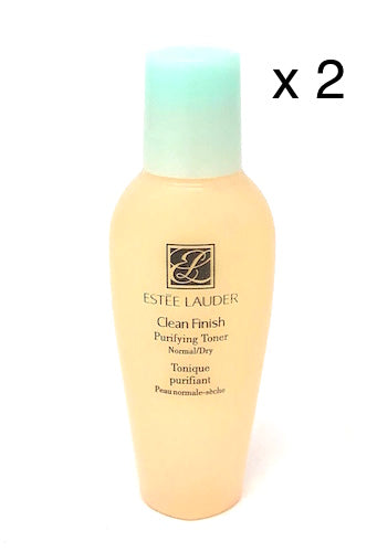 Estee Lauder Clean Finish Purifying Toner for Normal/Dry Skin 30 ml/1 oz Each Deluxe Sample (Lot of 2) - FragranceAndBeauty.com