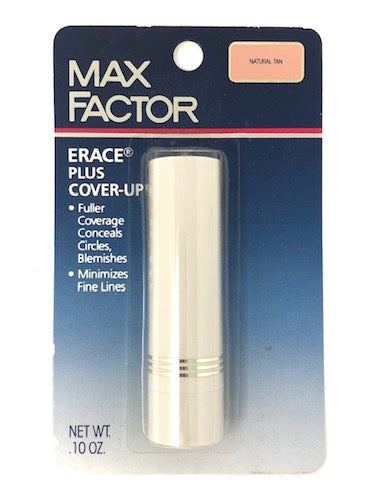 Max Factor Erace Plus Cover-Up Dissimulateur Concealer (Natural Tan) .10 oz Full Size Rare - FragranceAndBeauty.com