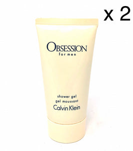 Obsession (Vintage) for Men by Calvin Klein (50 ml/1.7 oz Each) Shower Gel Deluxe Sample (Lot of 2) - FragranceAndBeauty.com