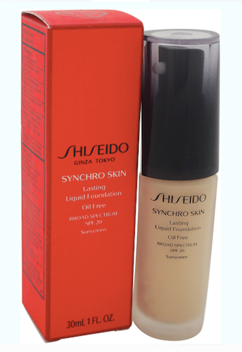Shiseido Ginza Tokyo Synchro Skin Lasting Liquid Foundation SPF 20 (Select Color) 1 oz Full Size - FragranceAndBeauty.com